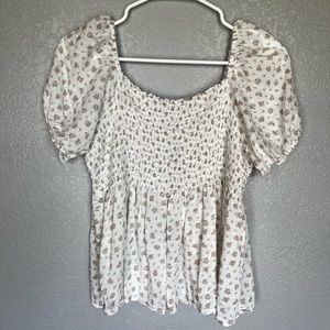 Alter’d State ditsy floral puffer sleeve top